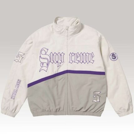 Supreme Old English Track Jacket White