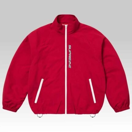 Supreme Contrast Zip Track Jacket Red