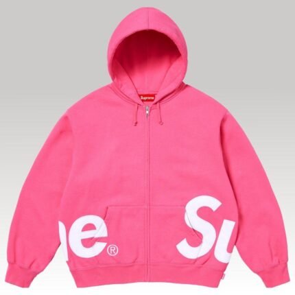 Supreme Big Logo Zip Up Hooded Sweatshirt