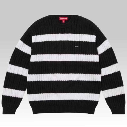 Supreme Loose Gauge Stripes Sweater Black